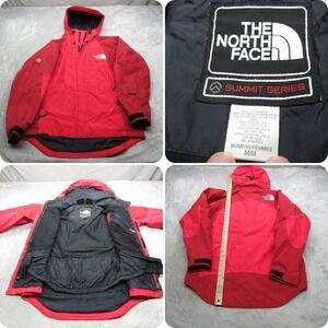 The North Face GoreTex Jacket Womens Medium Red Summit Waterproof 3in1 Shell
